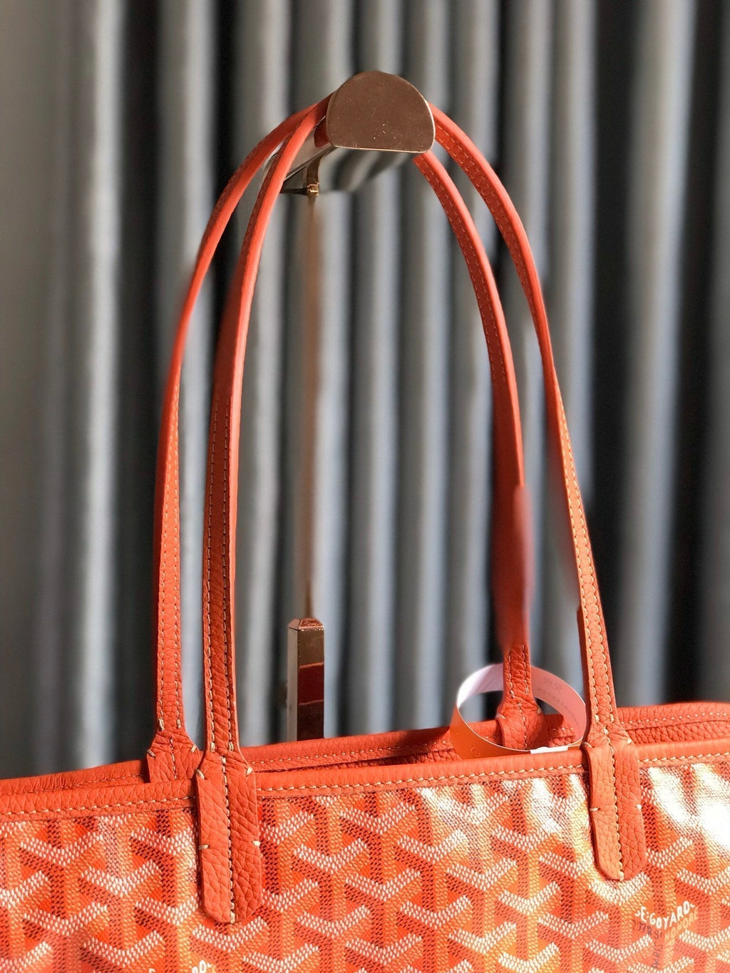 Goyard Hardy PM Bag 40 in Orange Goyardine Canvas and Taurillon Leather Trim