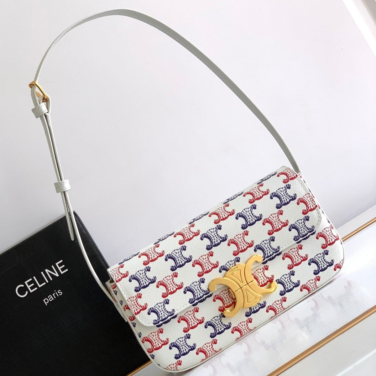 Celine Colorful Triphome 20 Cowhide Leather Bag