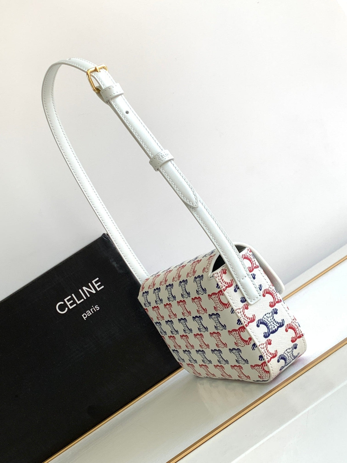 Celine Colorful Triphome 20 Cowhide Leather Bag