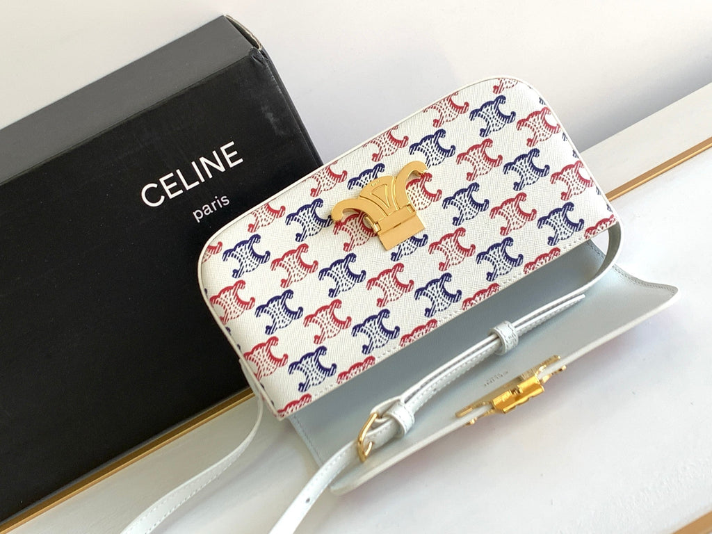Celine Colorful Triphome 20 Cowhide Leather Bag