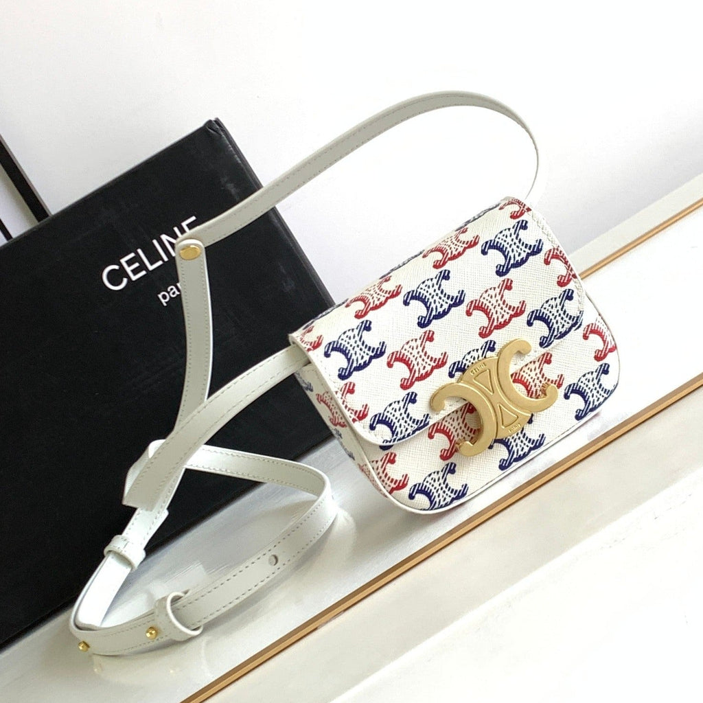Celine Colorful Triphome 11 Cowhide Leather Bag