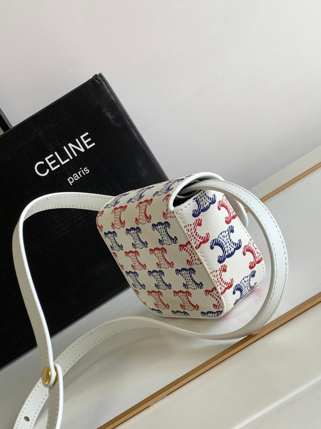 Celine Colorful Triphome 11 Cowhide Leather Bag