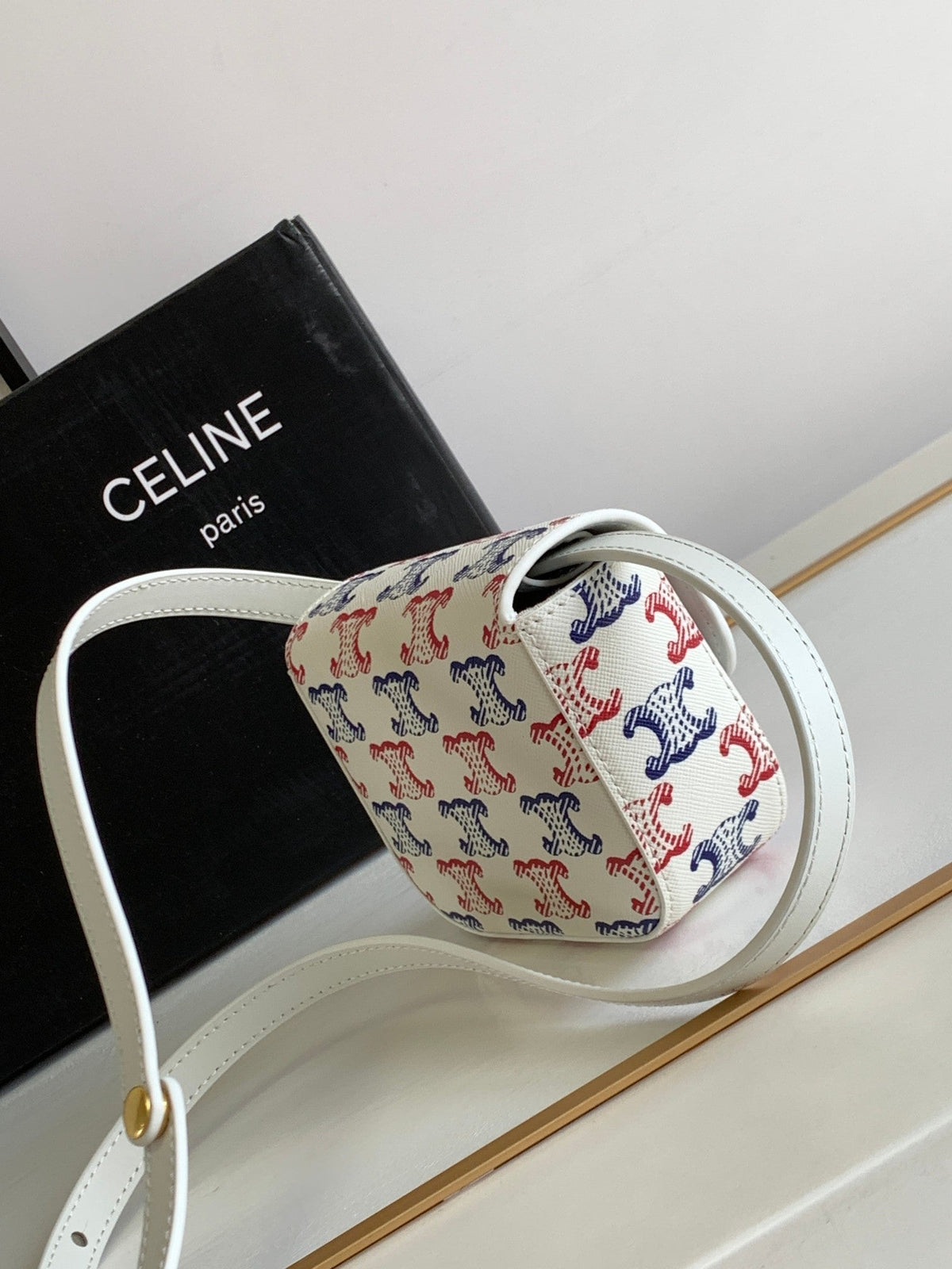 Celine Colorful Triphome 11 Cowhide Leather Bag