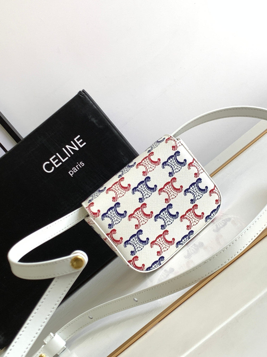 Celine Colorful Triphome 11 Cowhide Leather Bag