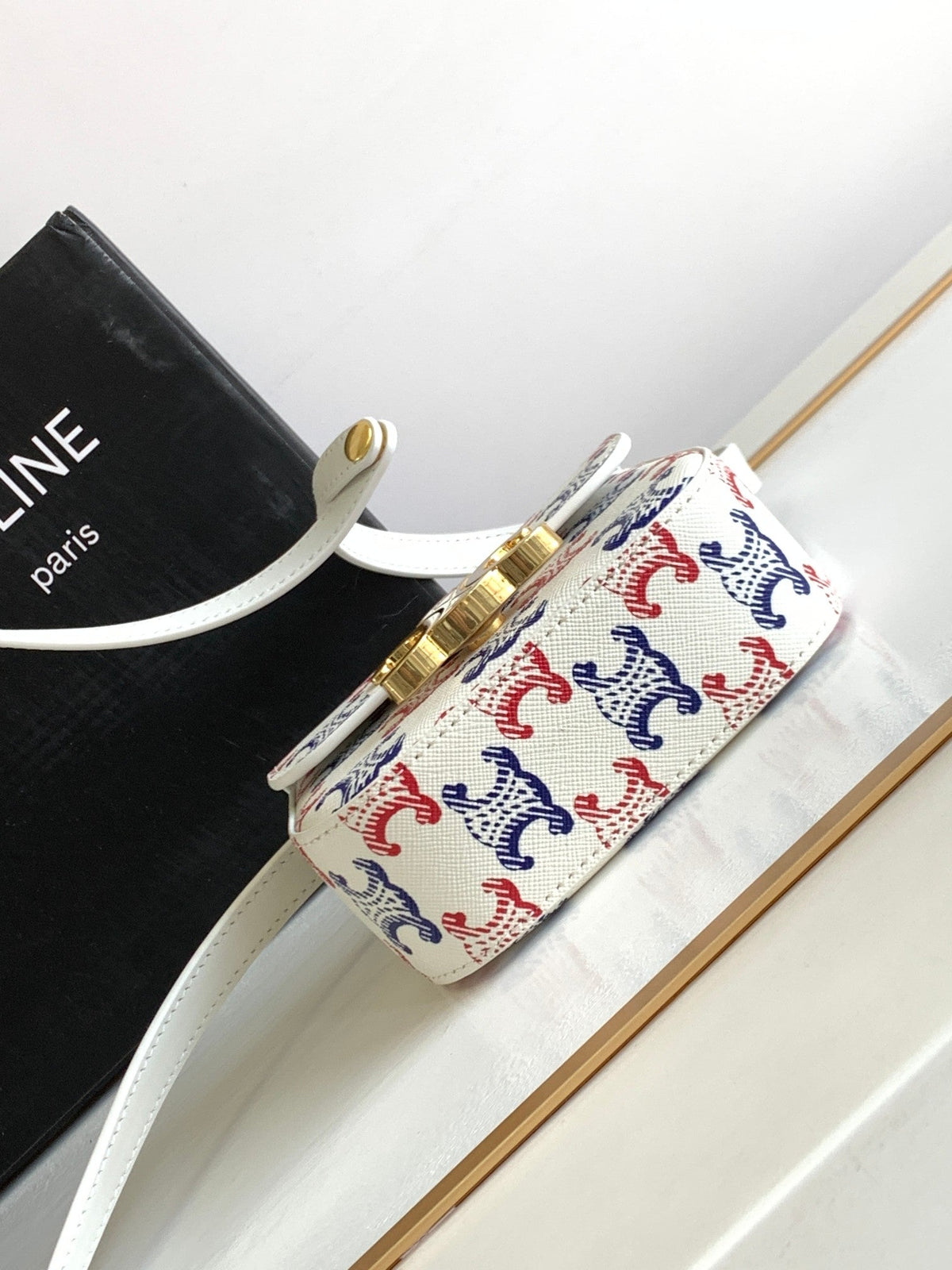 Celine Colorful Triphome 11 Cowhide Leather Bag