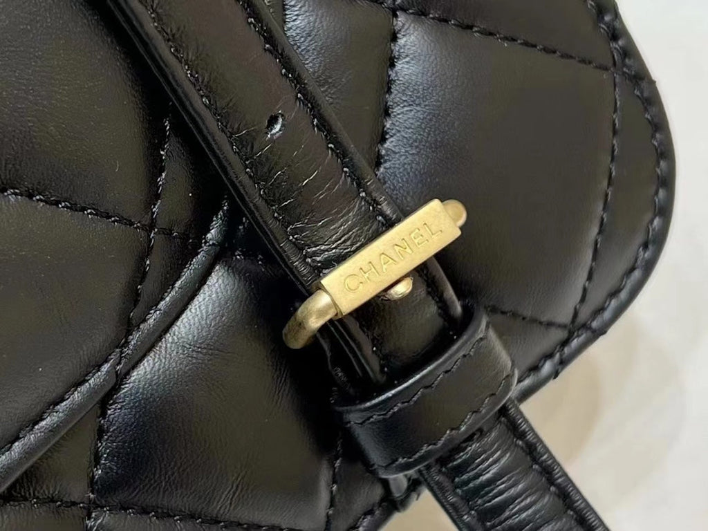 Chanel 25S Medium Flap Bag 25 in Black Calfskin Gold Hardware