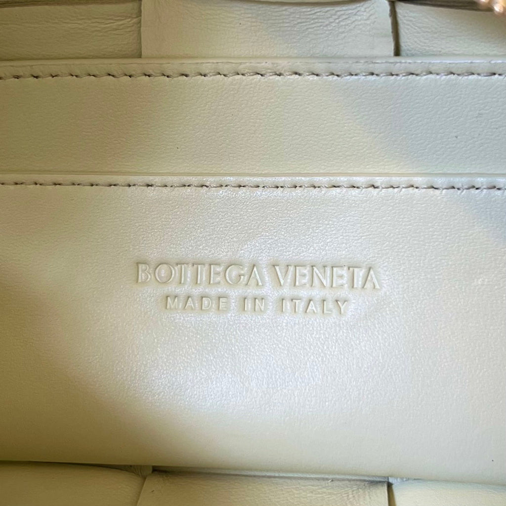 Bottega Veneta Brick Cassette 28 in Pastel Yellow Calfskin Bag