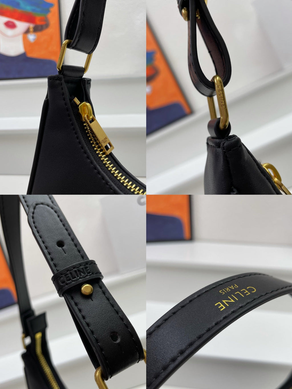 Celine 23 Calfskin Bag Black