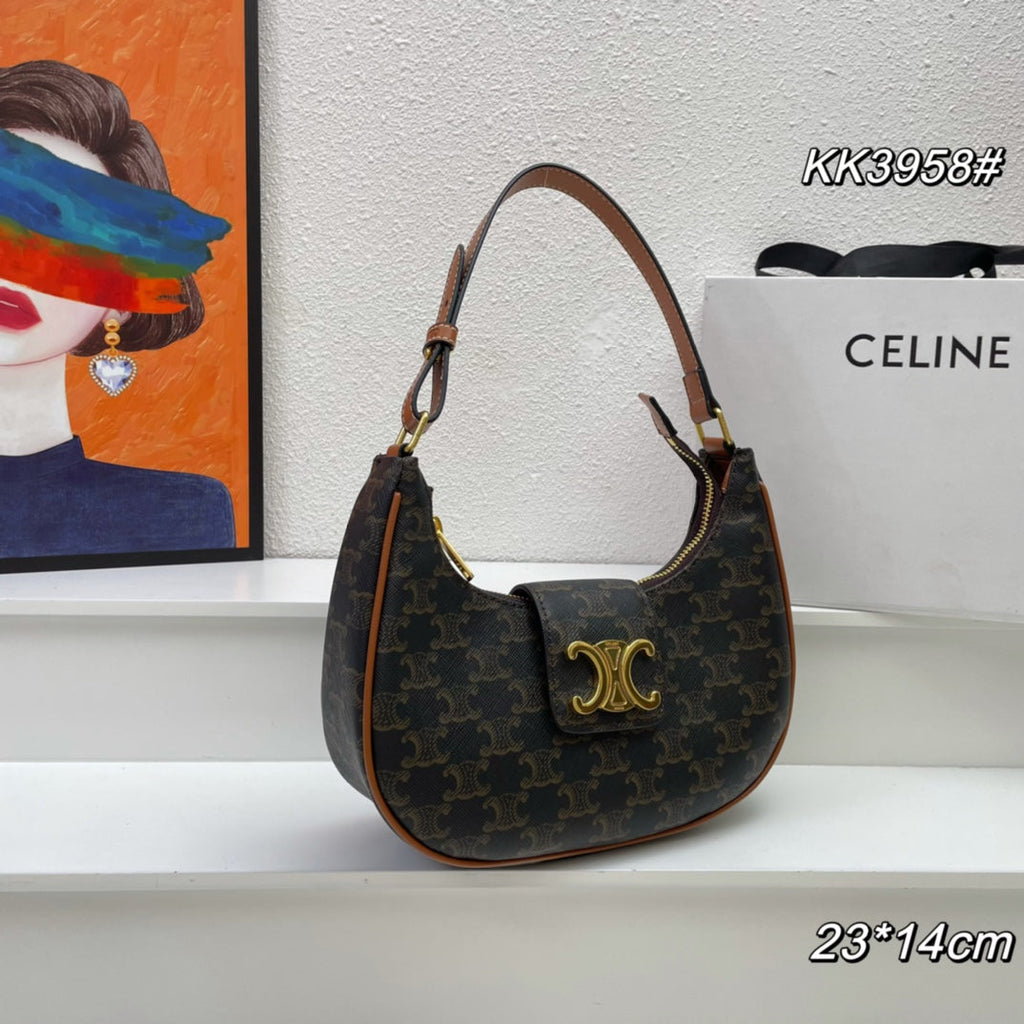 Celine 23 Calfskin Bag Black Pattern