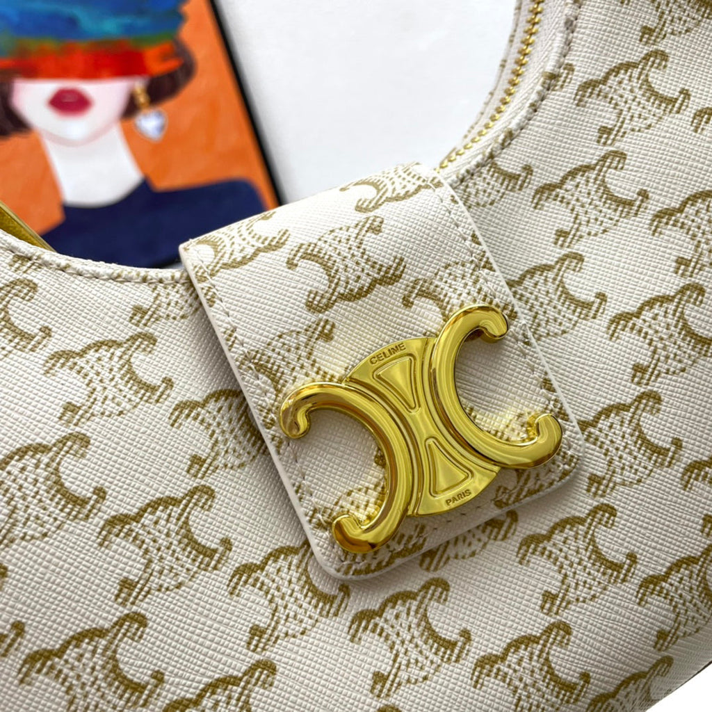 Celine 23 Calfskin Bag White Caro