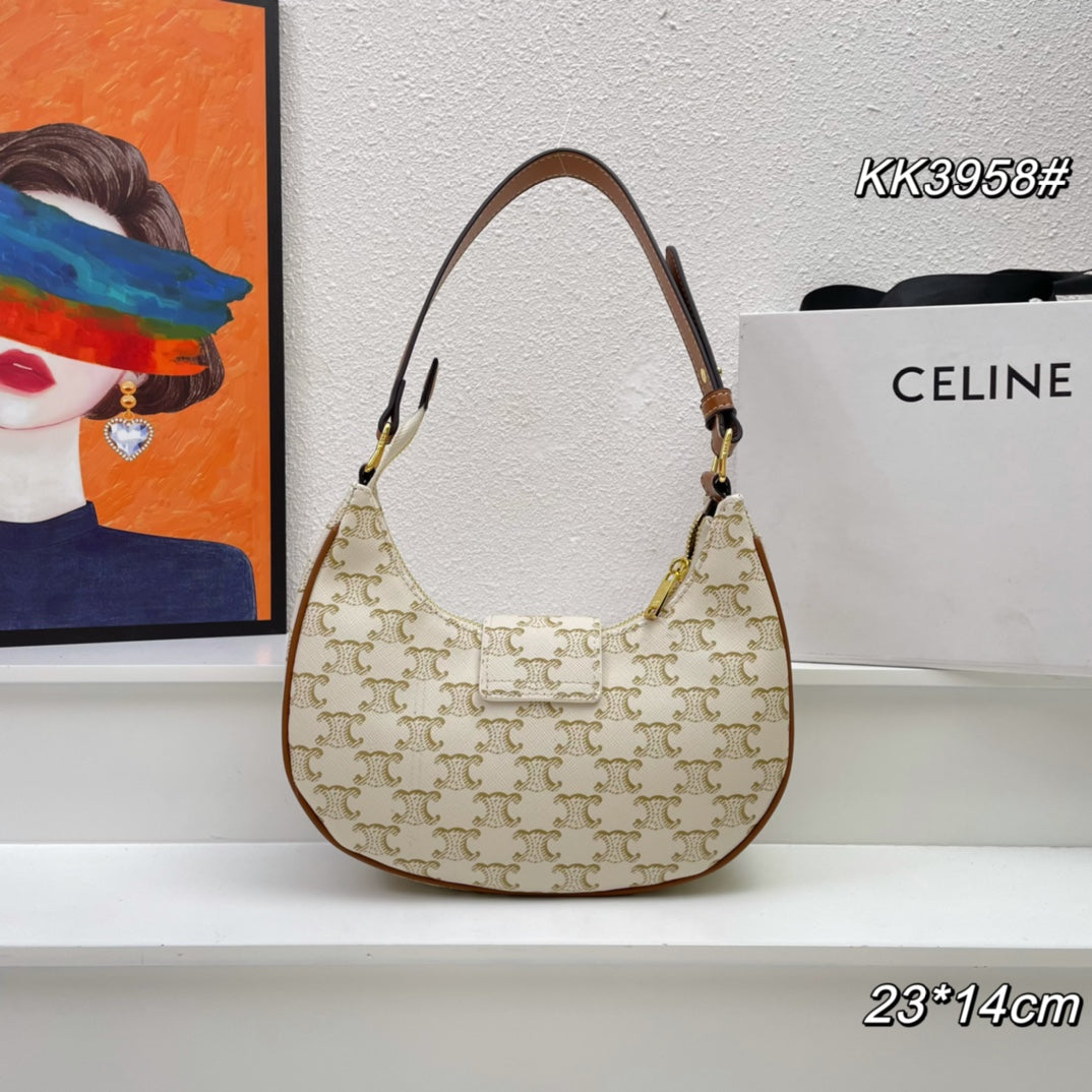 Celine 23 Calfskin Bag White Caro