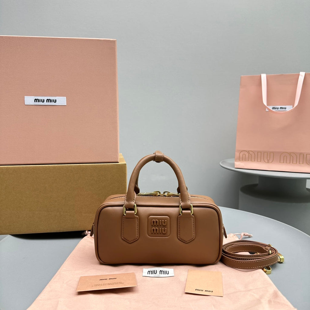 Arcadie Small 22 Bag in Cinnamon Brown Calfskin