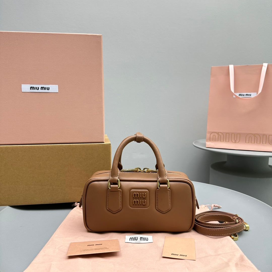 Arcadie Small 22 Bag in Cinnamon Brown Calfskin