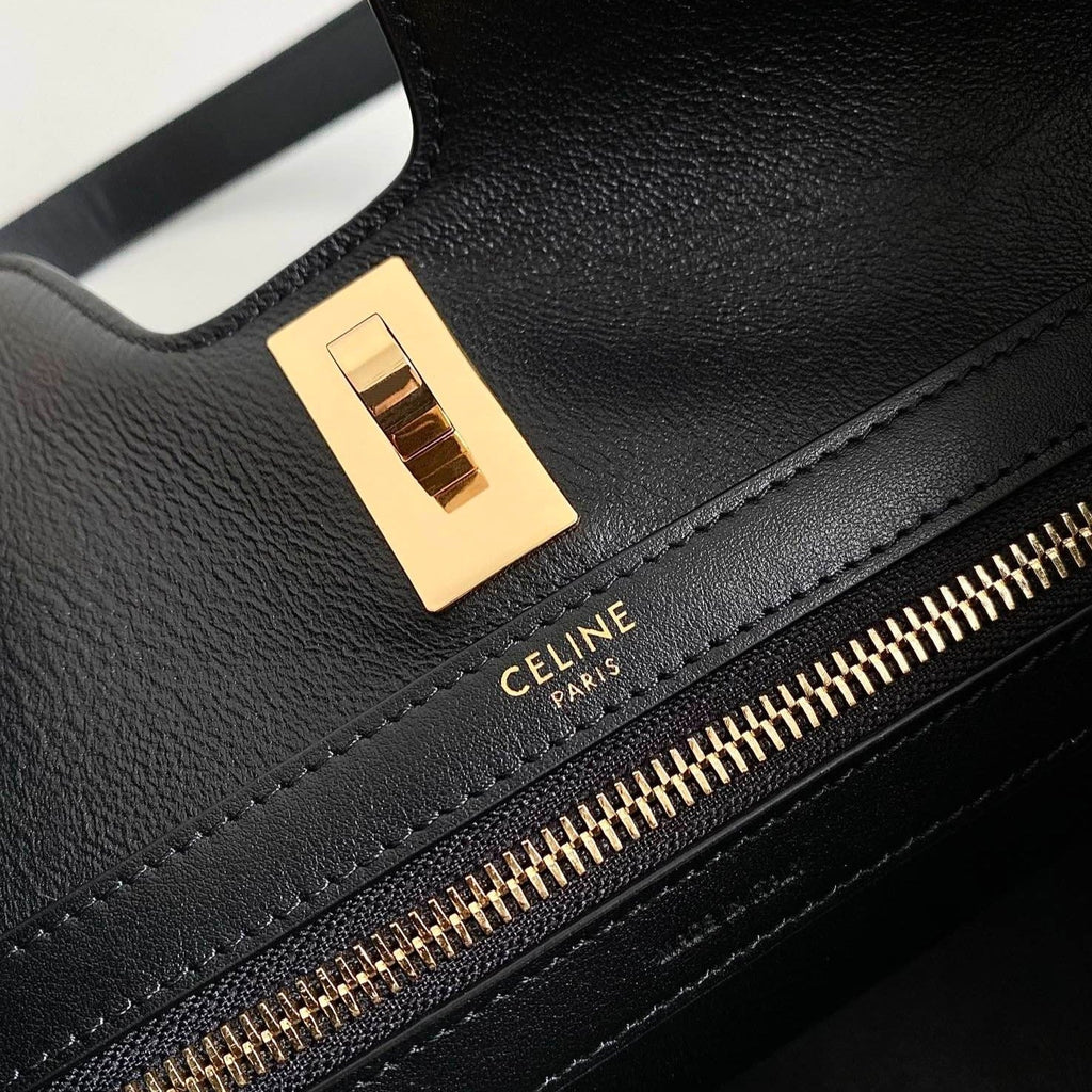 Celine Cabas Triomphe 37 Black in Smooth Calfskin Bag