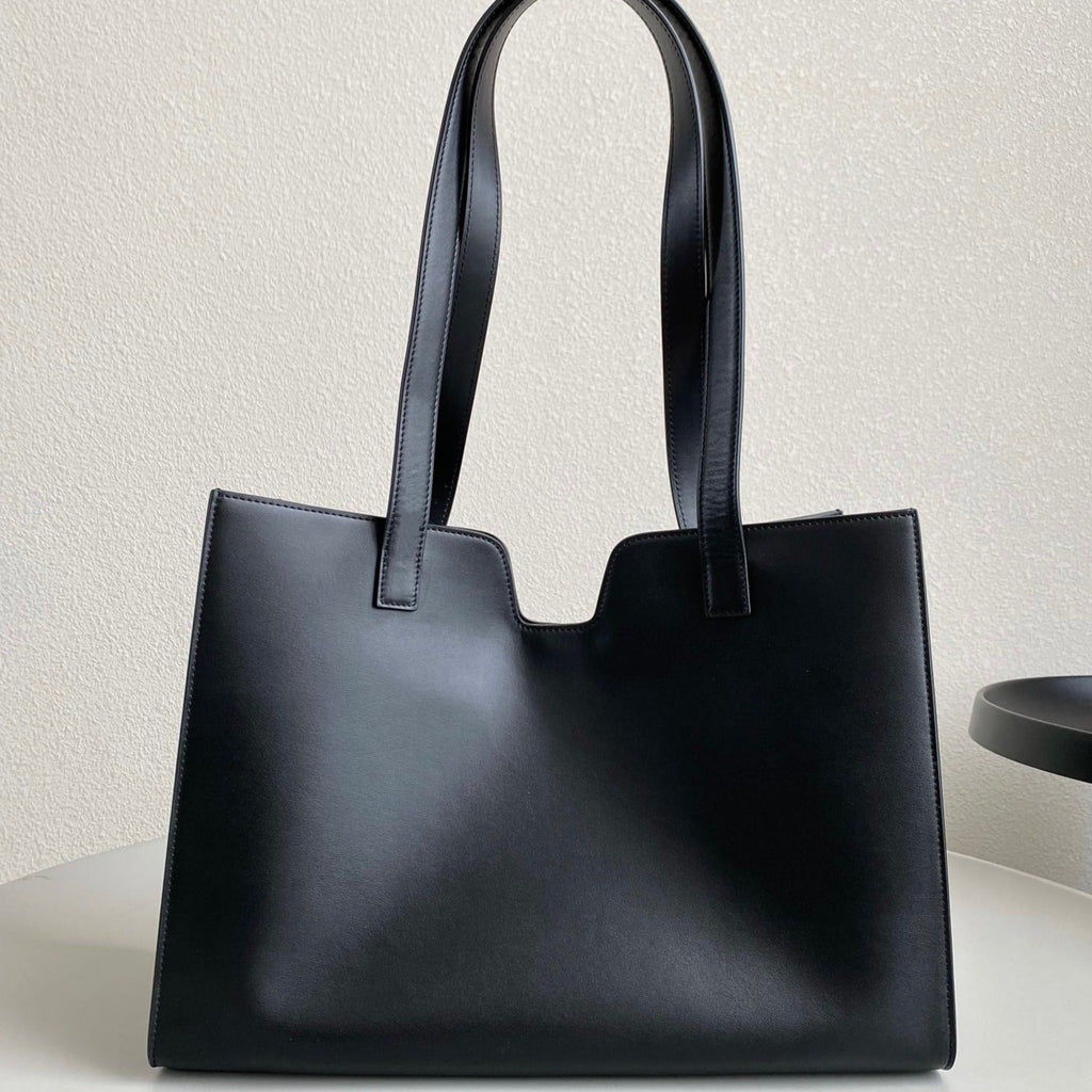 Celine Cabas Triomphe 37 Black in Smooth Calfskin Bag