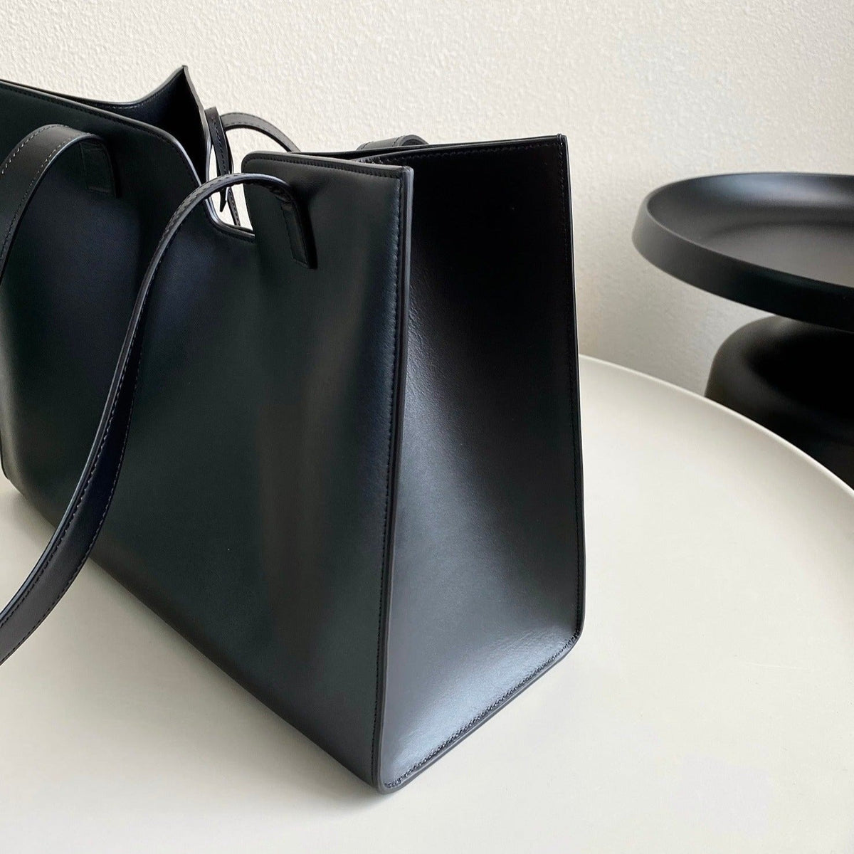 Celine Cabas Triomphe 37 Black in Smooth Calfskin Bag