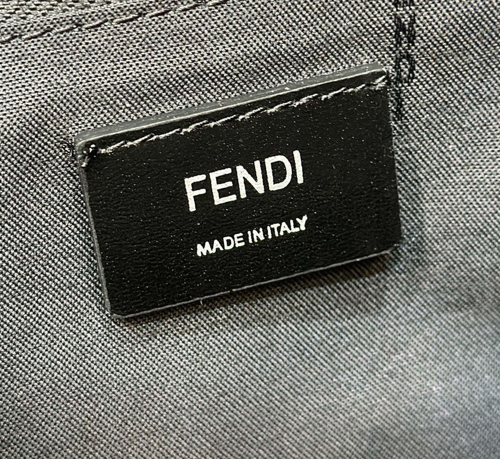 Fendi Strike 41 Medium Ff Midnight Blue Jacquard Fabric Backpack