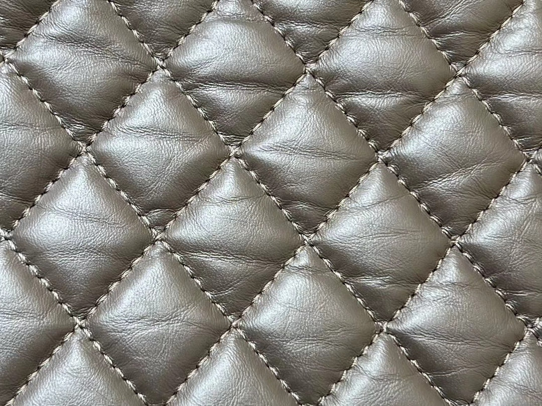 Chanel 25S Mini Shopping Bag 23 in Dark Taupe Calfskin
