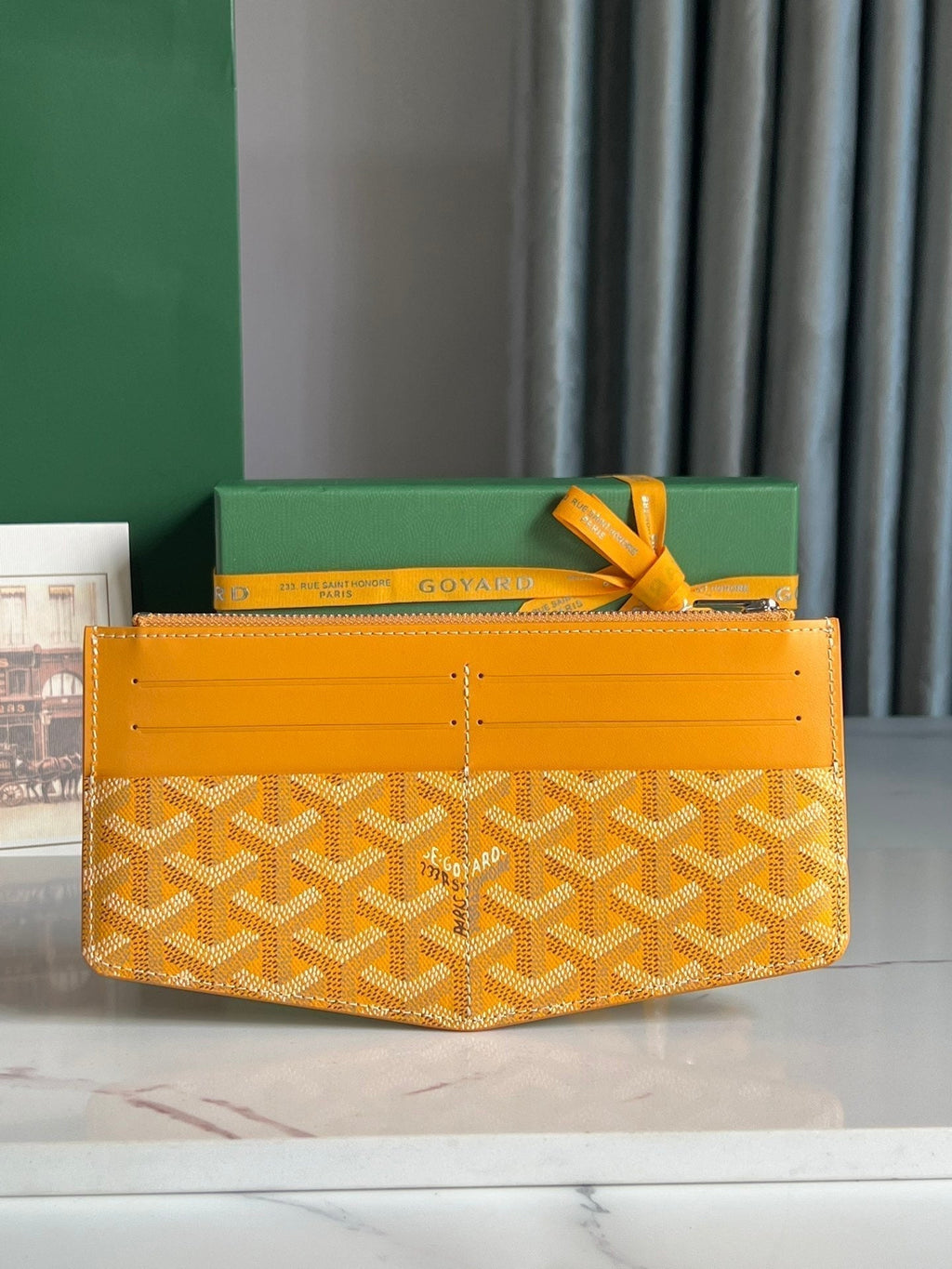 Goyard Insert Louise 21 in Yellow Goyardine Canvas Bag