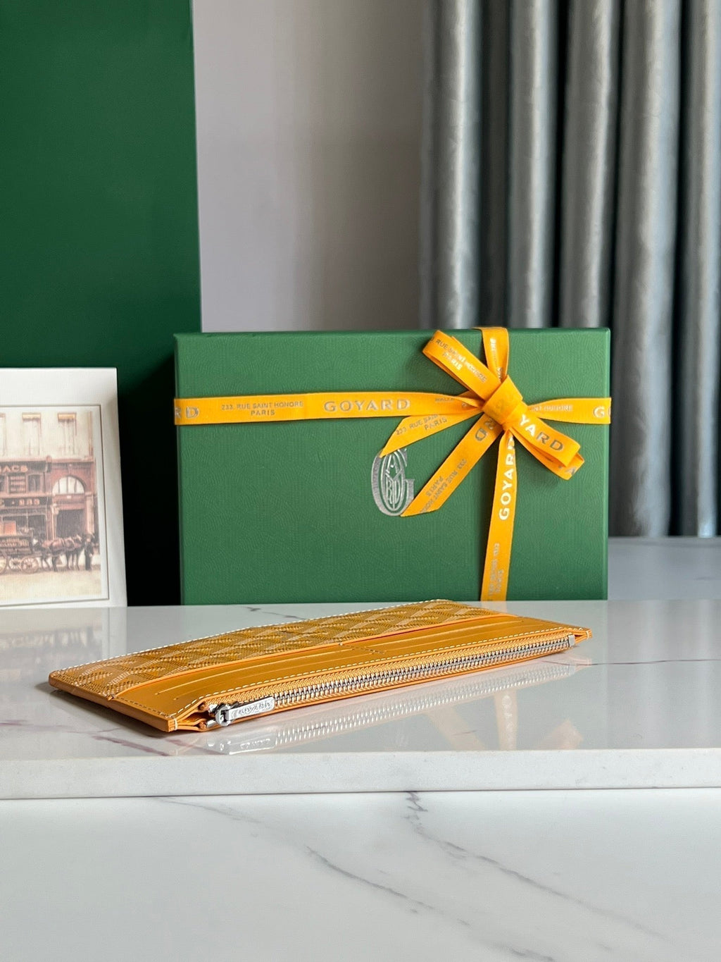 Goyard Insert Louise 21 in Yellow Goyardine Canvas Bag