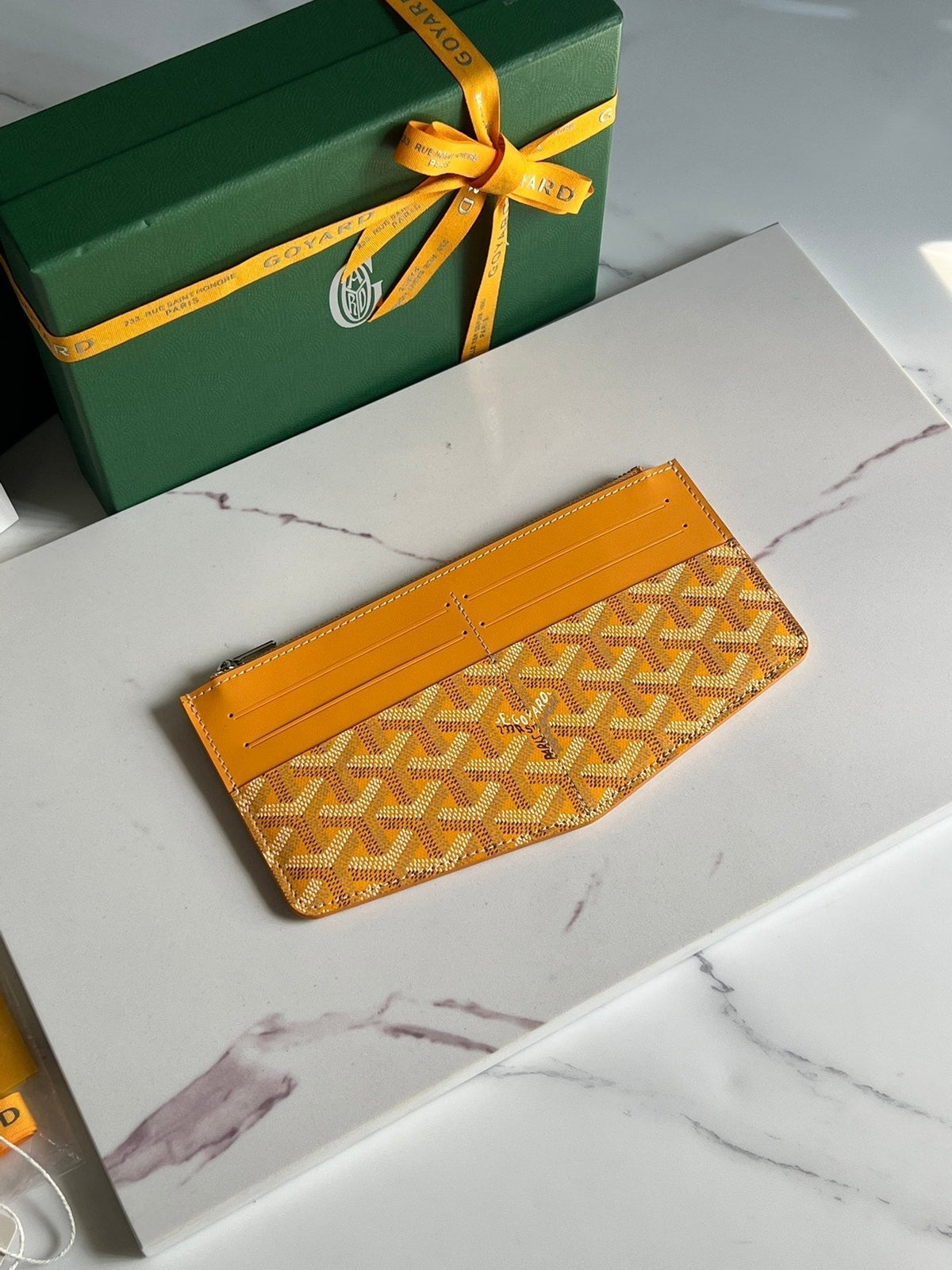 Goyard Insert Louise 21 in Yellow Goyardine Canvas Bag