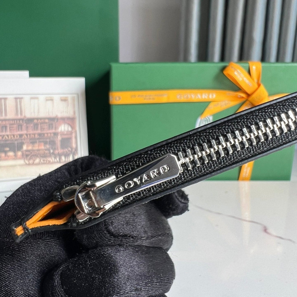 Goyard Insert Louise 21 in Black Goyardine Canvas Bag