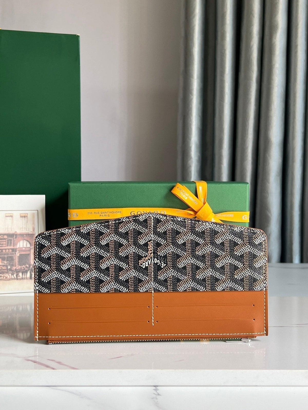 Goyard Insert Louise 21 in Brown Goyardine Canvas Bag