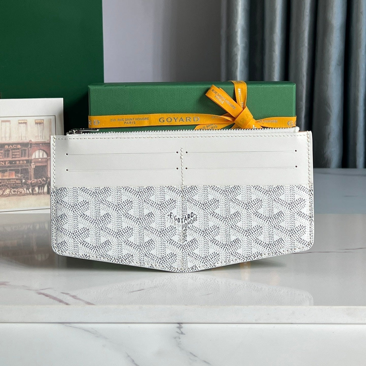 Goyard Insert Louise 21 in White Goyardine Canvas Bag