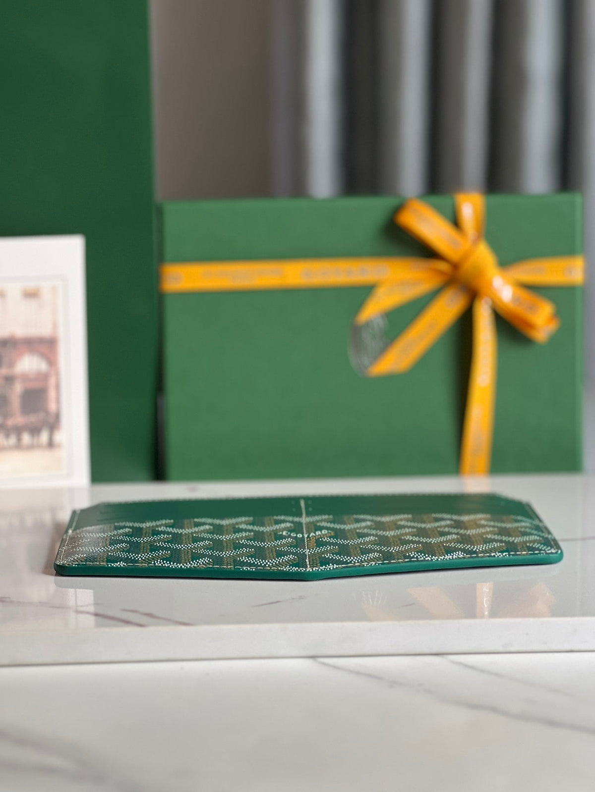 Goyard Insert Louise 21 in Green Goyardine Canvas Bag