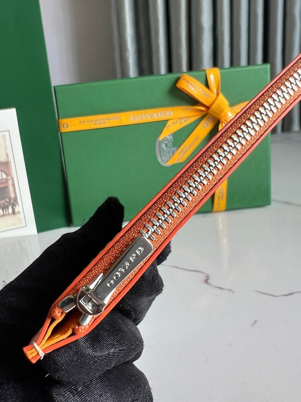 Goyard Insert Louise 21 in Red Orange Goyardine Canvas Bag