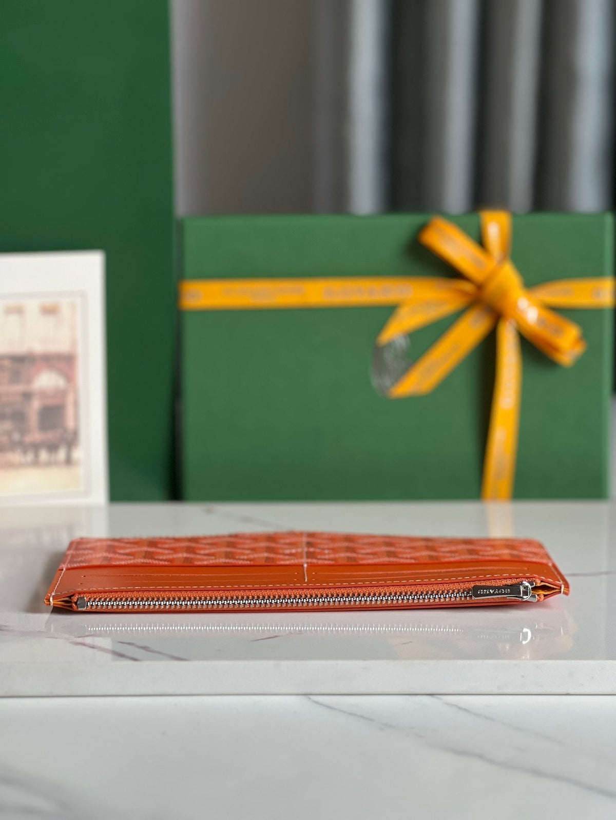 Goyard Insert Louise 21 in Red Orange Goyardine Canvas Bag