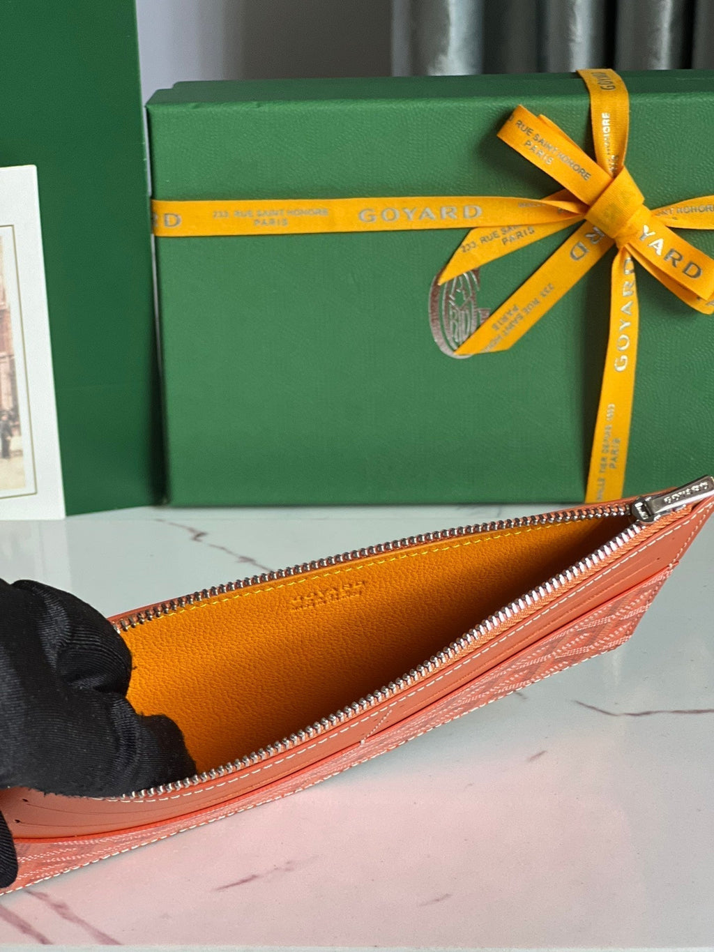 Goyard Insert Louise 21 in Red Orange Goyardine Canvas Bag