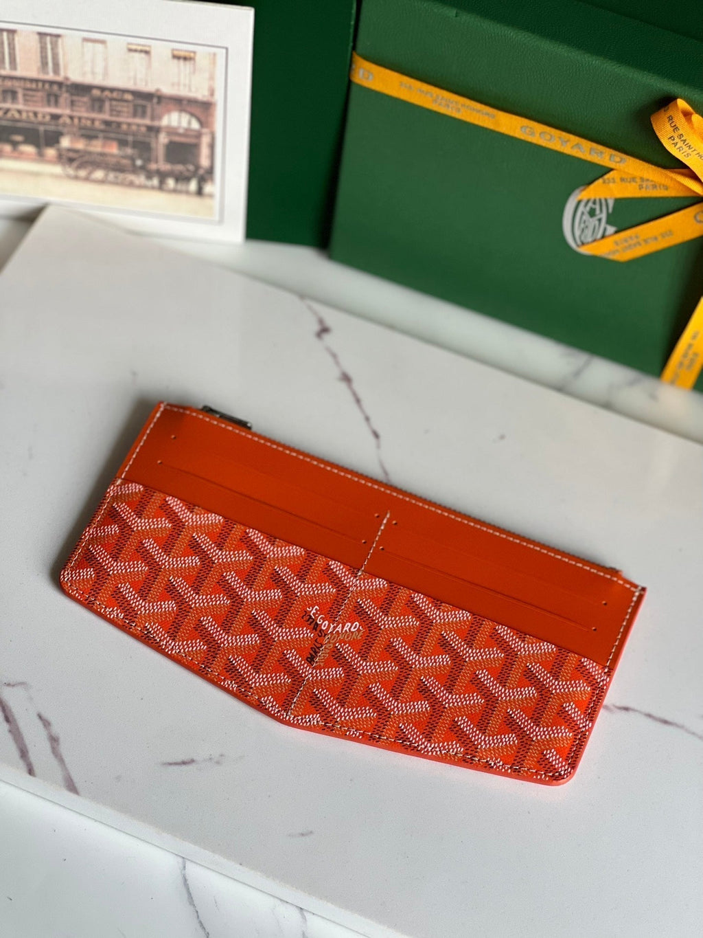 Goyard Insert Louise 21 in Red Orange Goyardine Canvas Bag