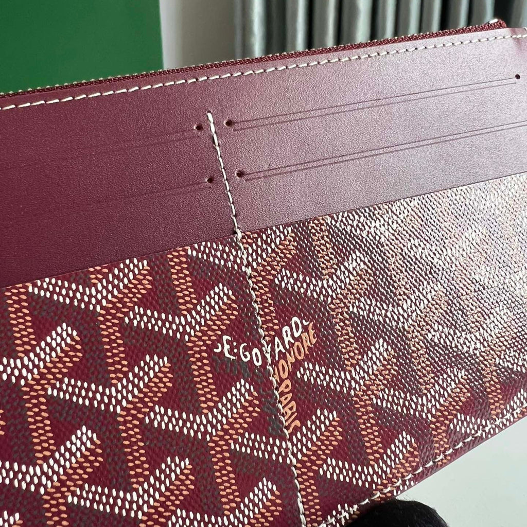 Goyard Insert Louise 21 in Burgundy Red Goyardine Canvas Bag