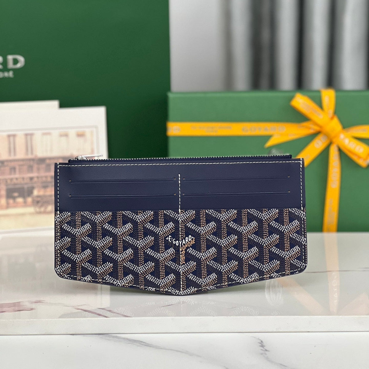Goyard Insert Louise 21 in Gunpowder Blue Goyardine Canvas Bag