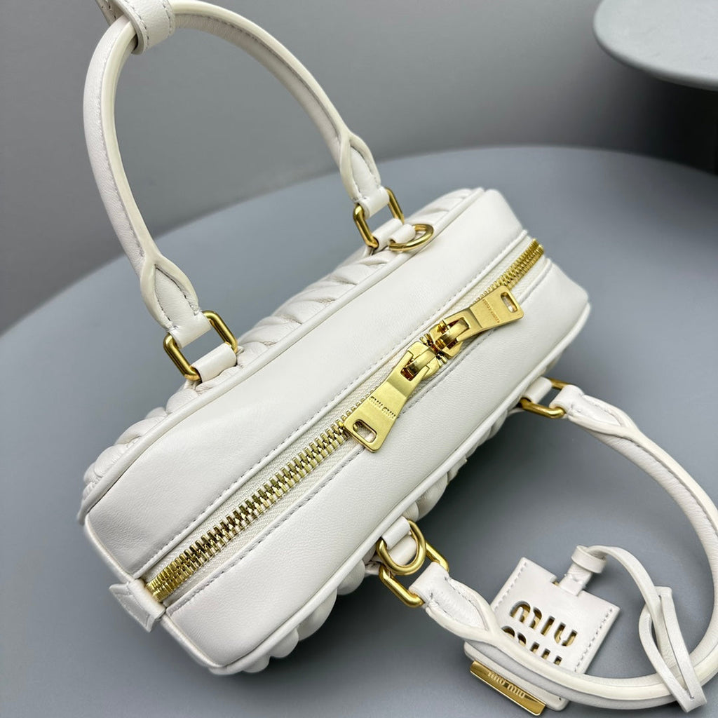 Arcadie 23 Bag in White Lambskin