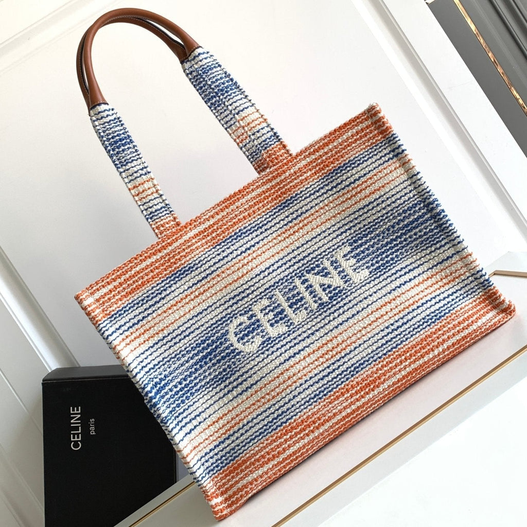 Celine Cabas Thais 41 Rainbow Fabric Tote