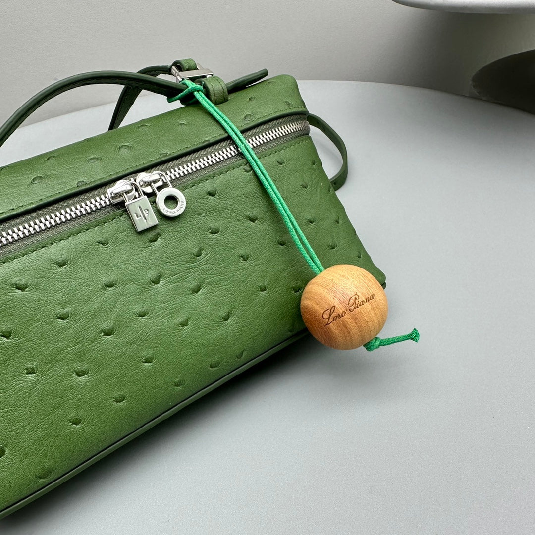 Loro Piana Extra Pocket L19 in Jungle Green Ostrich Leather Bag