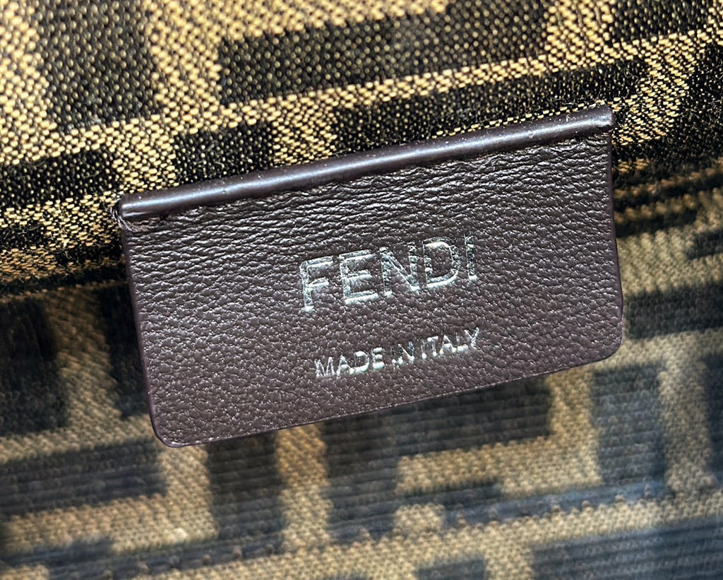 Fendi 26 First Small in Midnight Blue Mix White Calfskin Silver Hardware Bag