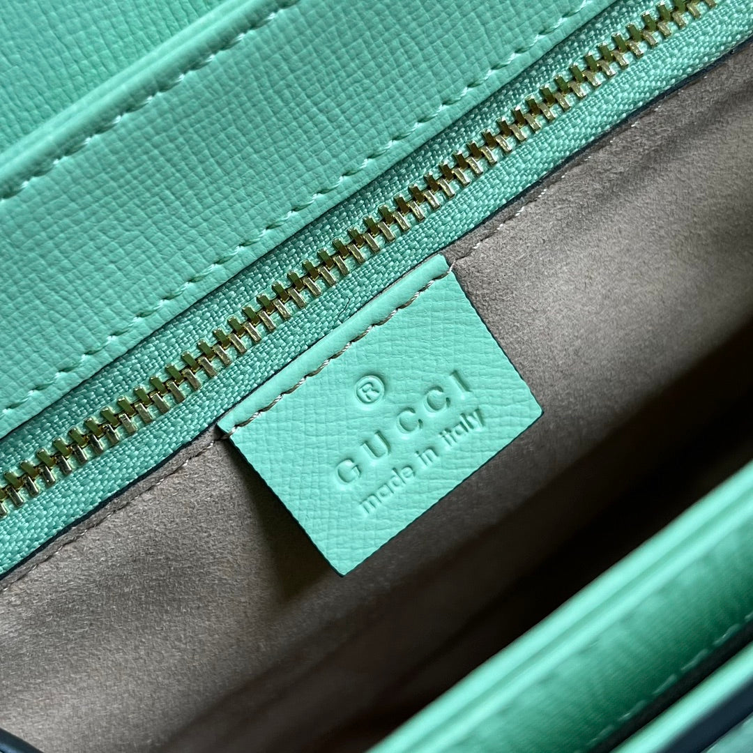 Gucci Horsebit 1955 Mini Bag 25 in Light Green Calfskin
