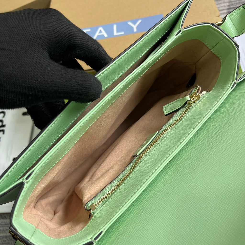 Gucci Horsebit 1955 Mini Bag 25 in Light Green Calfskin