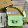 Gucci Horsebit 1955 Mini Bag 25 in Light Green Calfskin
