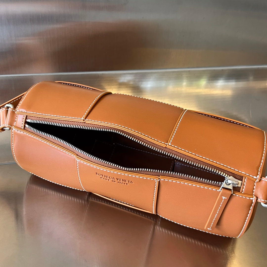 Bottega Veneta Cylinder Cassette 30 in Bronze Brown Calfskin Bag