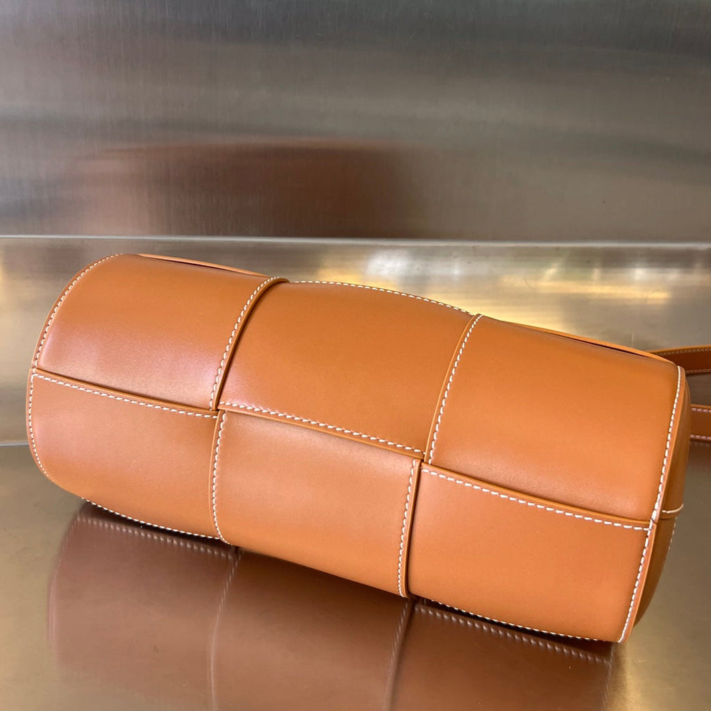 Bottega Veneta Cylinder Cassette 30 in Bronze Brown Calfskin Bag