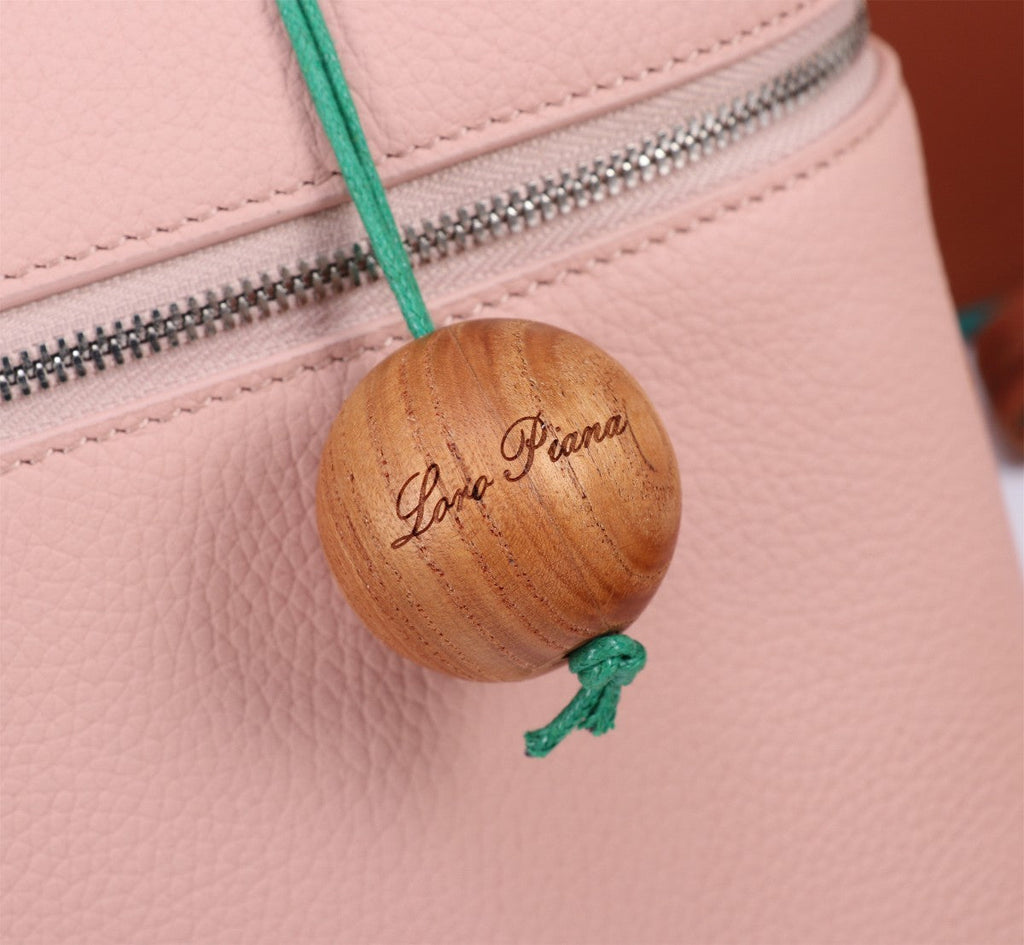 Loro Piana Extra Bag L27 in Blush Pink Grained Calfskin with Silver Hardware