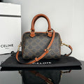 Celine Boston Triphome 19 Black Pattern Calfskin Bag