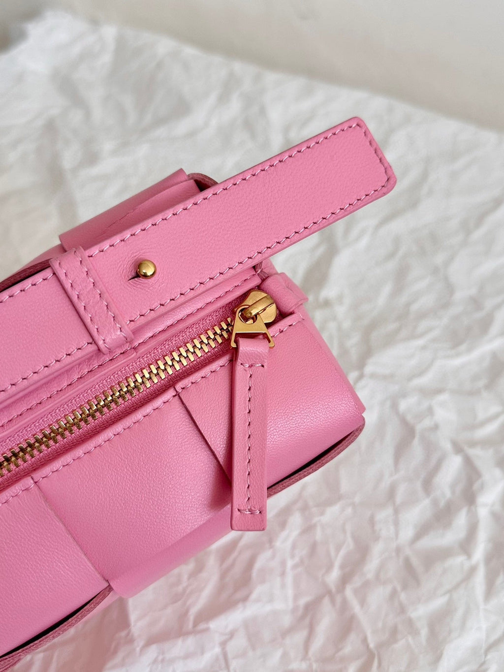 Bottega Veneta Cassette 23 in Light Pink Lambskin Bag