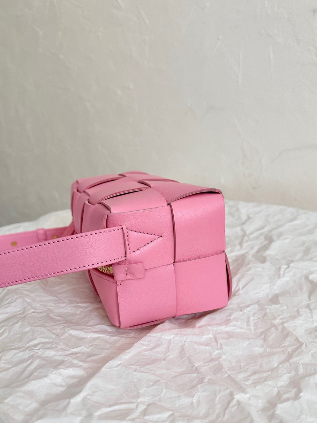 Bottega Veneta Cassette 23 in Light Pink Lambskin Bag