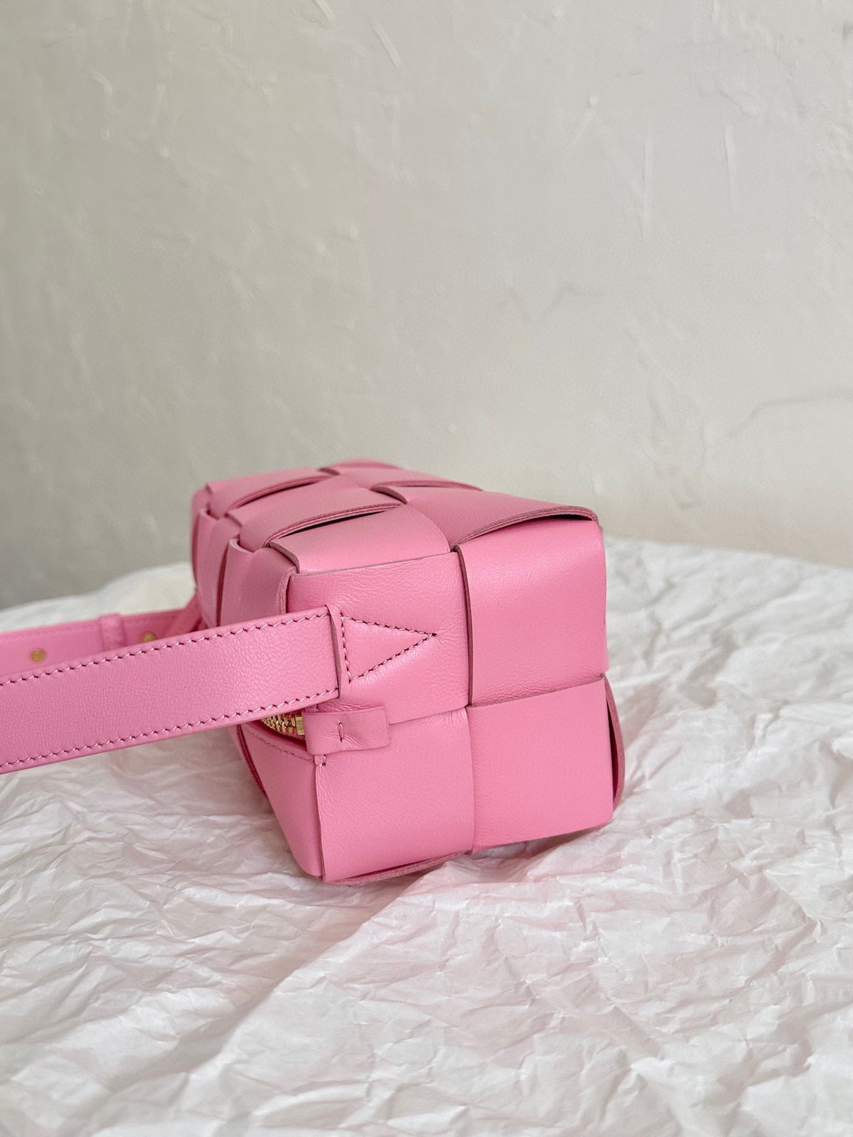 Bottega Veneta Cassette 23 in Light Pink Lambskin Bag