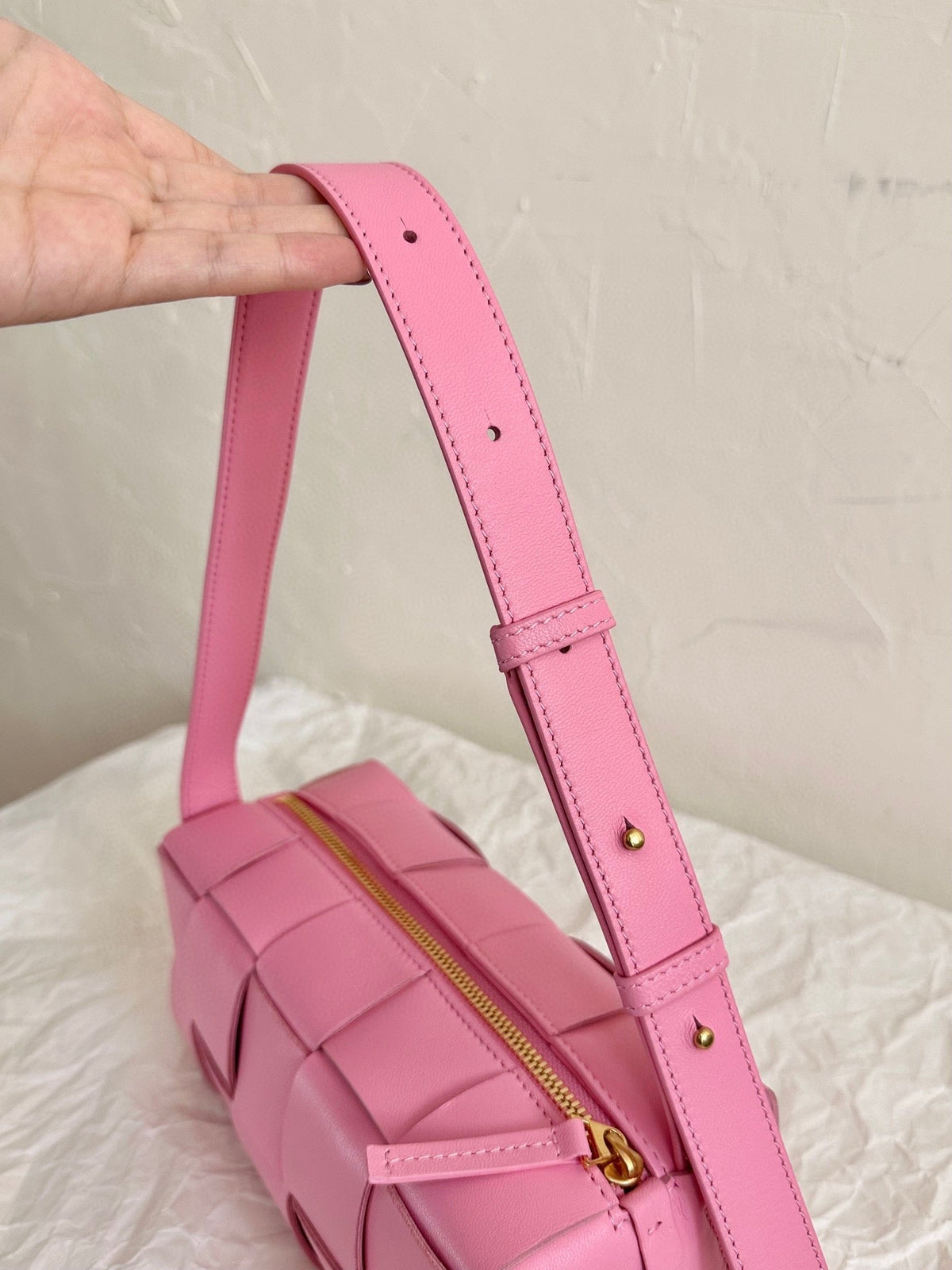 Bottega Veneta Cassette 23 in Light Pink Lambskin Bag